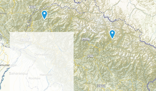 Uttarakhand, Indien Map