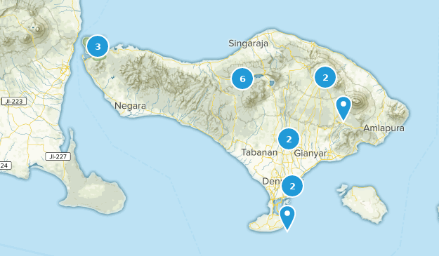 Bali, Indonesien Map