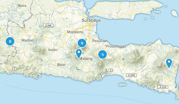 Java Oriental, Indonesia Map