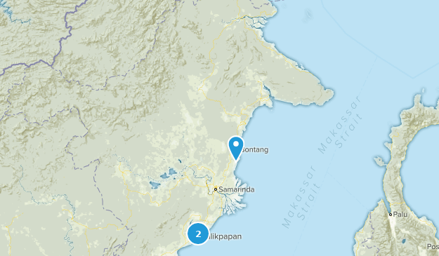 East Kalimantan, Indonesien Map