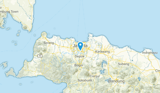 Jakarta Raya, Indonesia Map