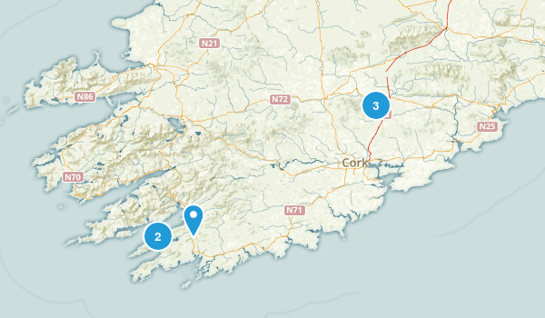 Cork County, Ireland Map