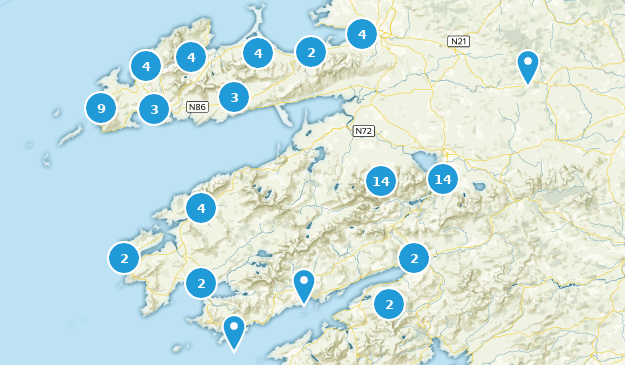 Condado de Kerry, Irlanda Map