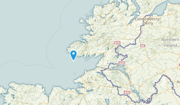 Donegal County, Ireland Map