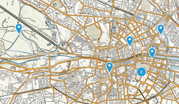 Dublin City, Ireland Map