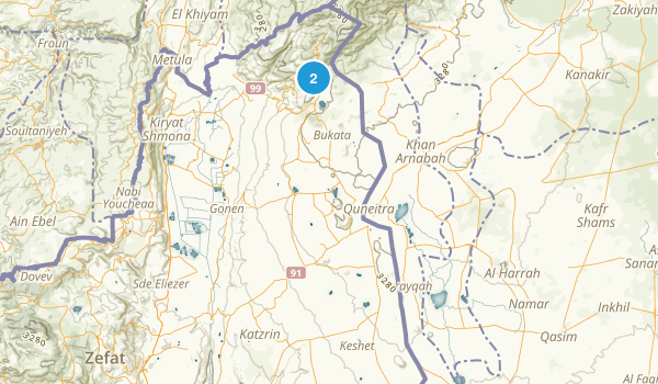 Golan Heights, Israel Map