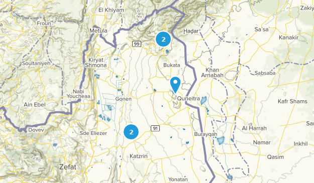 Golan Heights, Israel Map