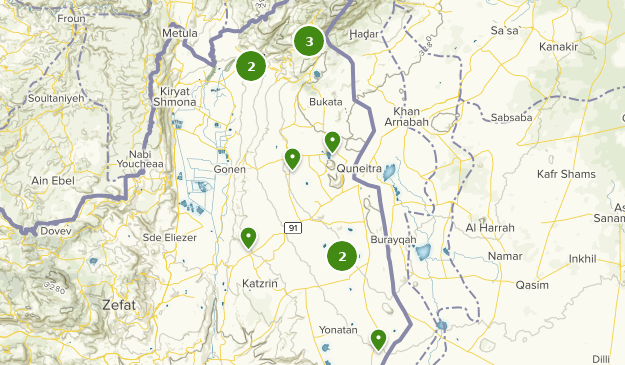 Golan Heights, Israel Map