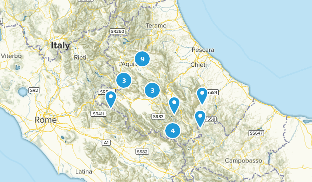 Abruzzo, Italie Map