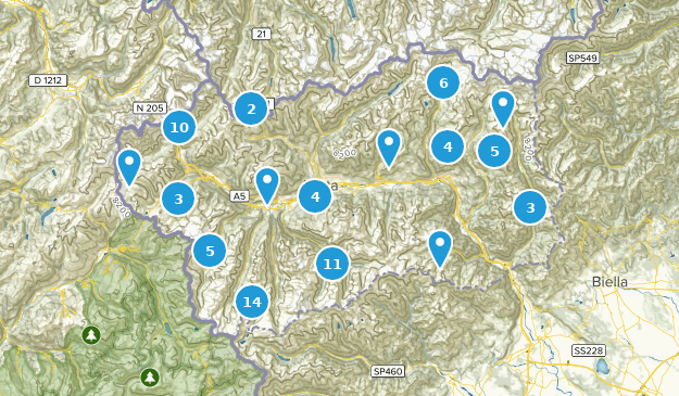 Vallée d'Aoste, Italie Map