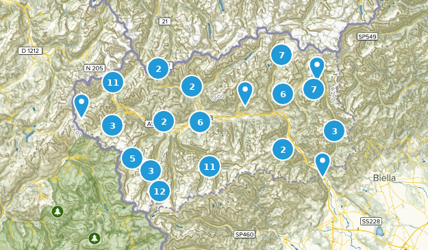 Valle de Aosta, Italia Map