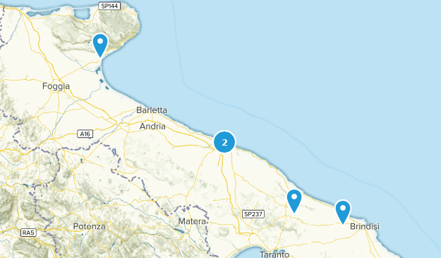 Apulia, Italien Map