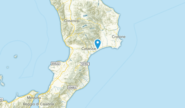 Calabria, Italien Map
