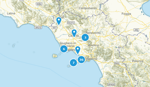 Campania, Italien Map