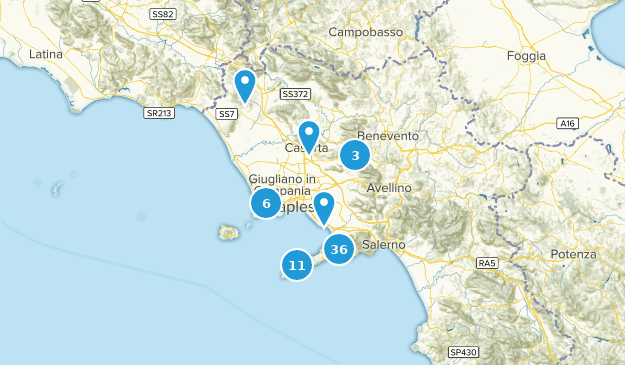 Campania, Italien Map