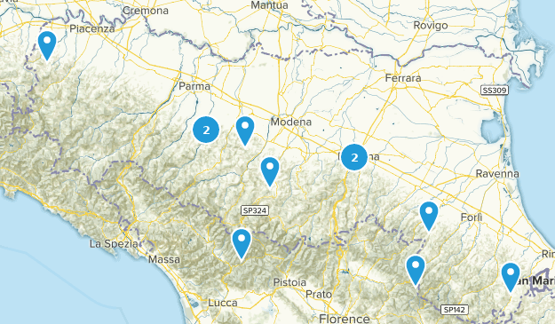 Emilia-Romagna, Italien Map