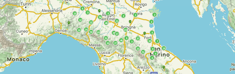 Emilia-Romagna, Italia: Mappa dei sentieri