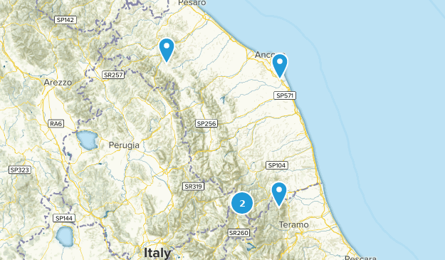 Marche, Italien Map