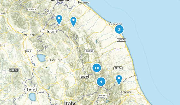 Marche, Italy Map