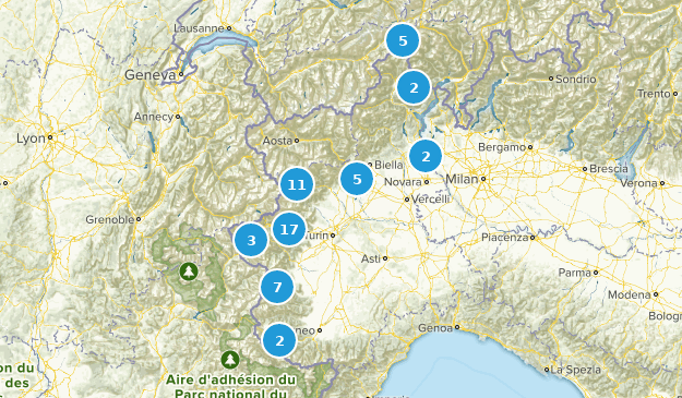Piedmont, Italie Map