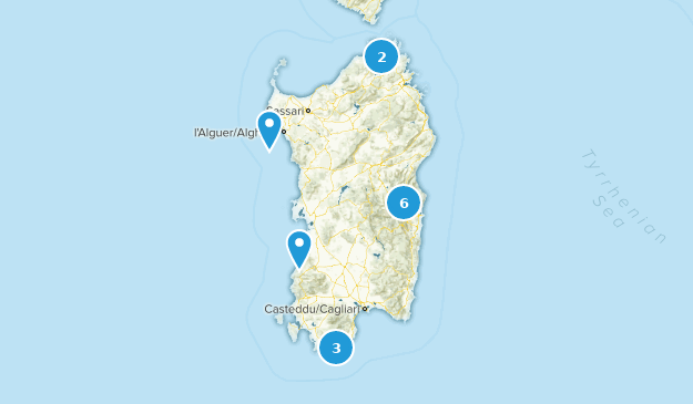Sardinia, Italien Map