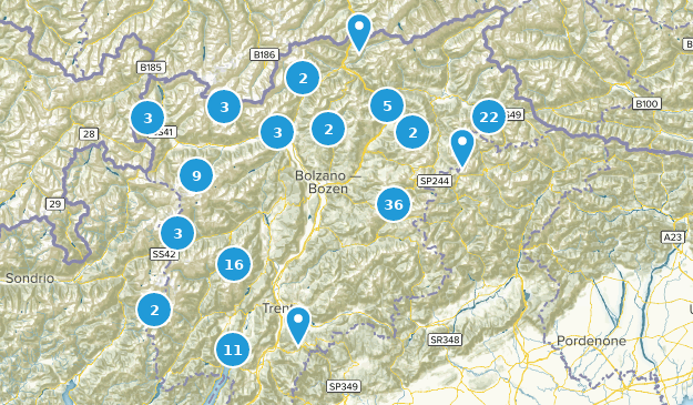 Trentino-South Tyrol, Italien Map