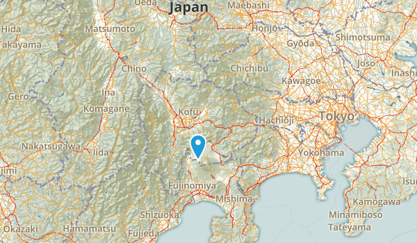 山梨県, Japan Map