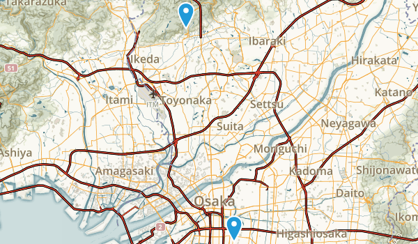 Osaka, Japan Map