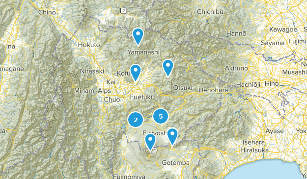 Yamanashi, Japon Map