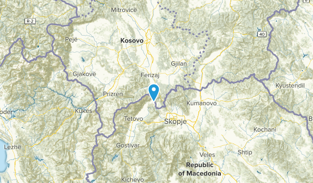 Kačanik, Kosovo Map