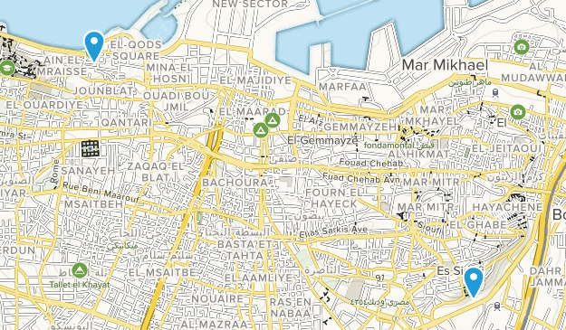 Beirut, Libanon Map