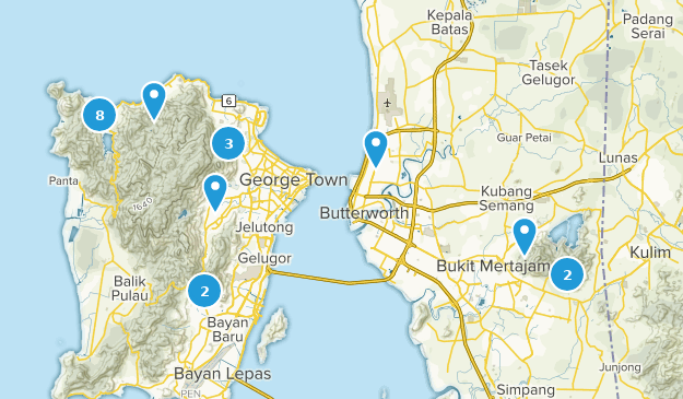 Penang, Malaysia Map