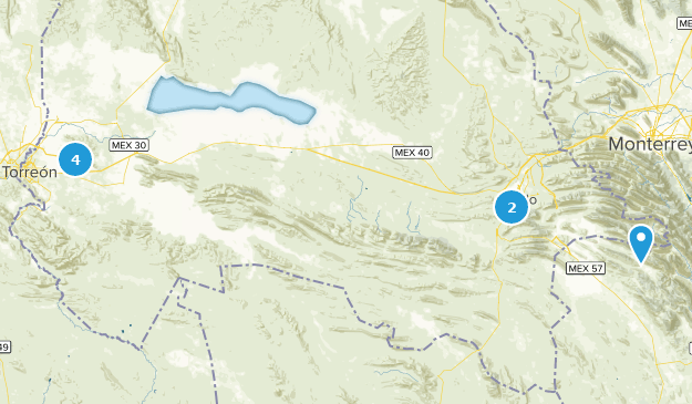 Coahuila, Mexique Map