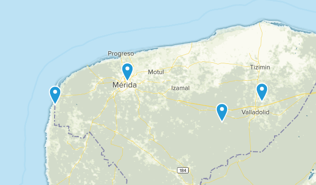 Yucatán, Mexiko Map