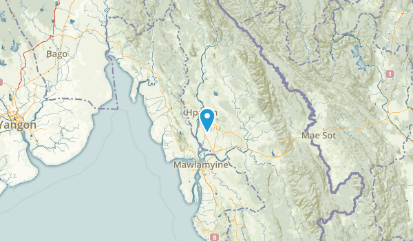 Kayin, Myanmar Map