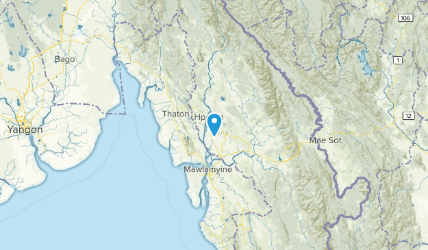 Kayin, Birmanie Map