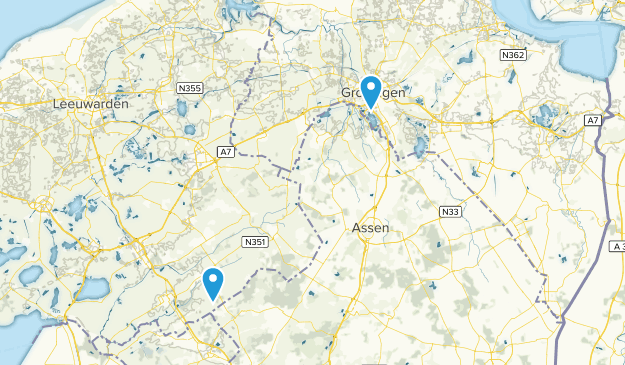 Provinz Groningen, Niederlande Map