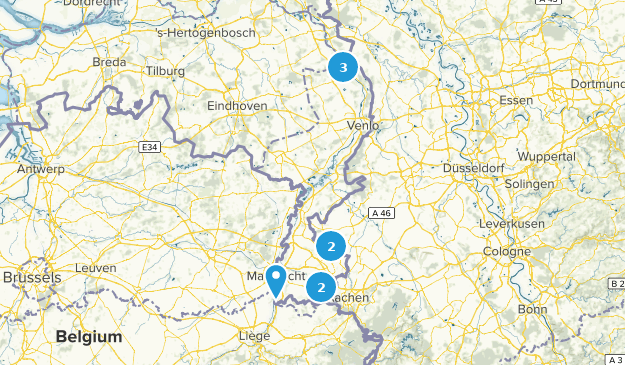 Provinz Limburg, Niederlande Map