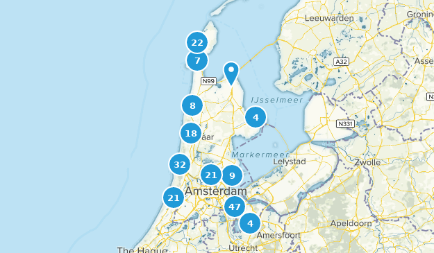 North Holland, Países Bajos Map