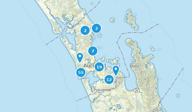 Auckland, New Zealand Map
