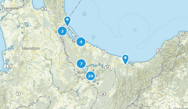 Bay of Plenty Region, New Zealand Map