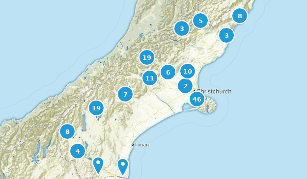 Canterbury, New Zealand Map