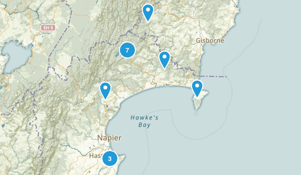 Hawke's Bay Region, New Zealand Map