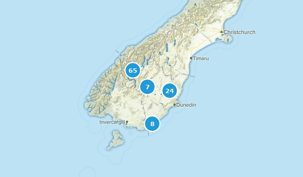 Otago Region, New Zealand Map