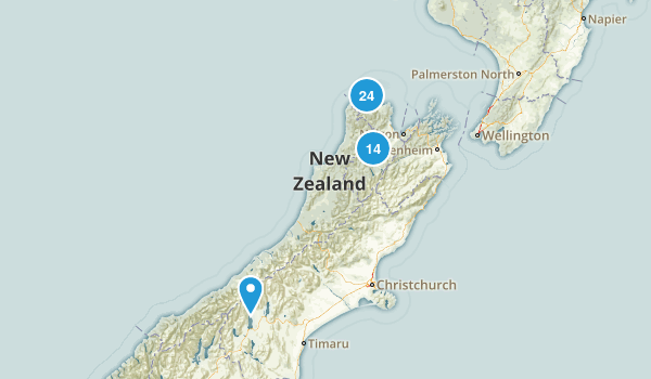 Tasman Region, New Zealand Map