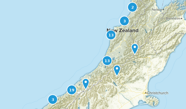 West Coast, New Zealand Map