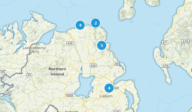 Antrim, Irlande du Nord Map