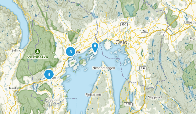 Comté d'Akershus, Norvège Map