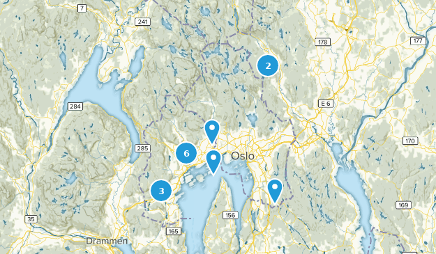 Comté d'Akershus, Norvège Map