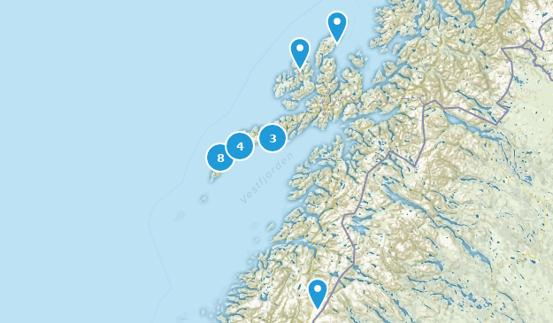 Nordland, Norwegen Map